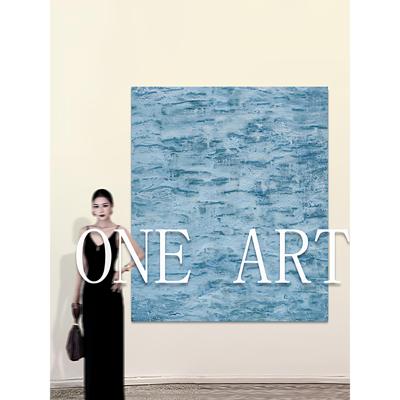 《浅海》蓝色抽象色彩客厅背景墙装饰画现代简约酒店民宿玄关挂画