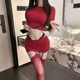 套装 修身 显身材半身热裤 包臀短裙两件套性感露腰短款 女 t恤露内裤