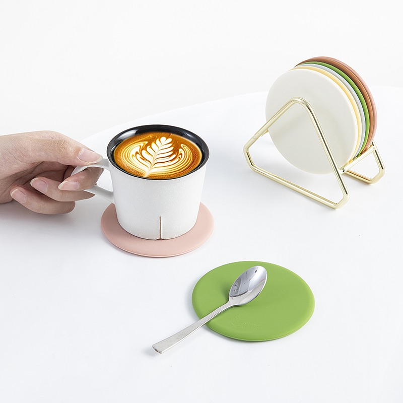硅胶杯垫轻奢高级感茶杯垫咖啡杯子垫茶垫隔热垫水杯垫定制LOGO