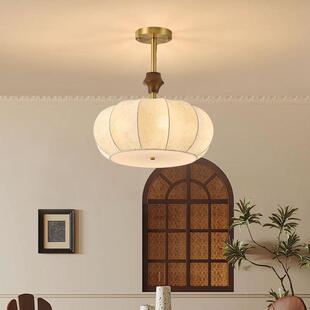 1031法式中古风全布餐厅卧古室灯美式复创意温铜馨主卧吊灯护眼艺