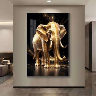 现代轻奢入关户玄装饰画象大客落地画大气走廊过道背景壁画带YHZ