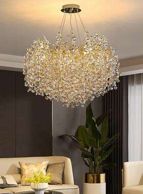 豪华别墅14644水吊灯树枝大餐厅简奢华高档客厅灯法式大厅水晶晶