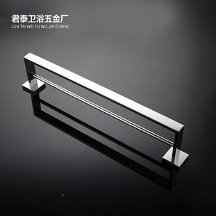 8003镜光双杆架浴巾件04GEV不锈钢毛巾杆毛巾3架置物架免打孔挂套