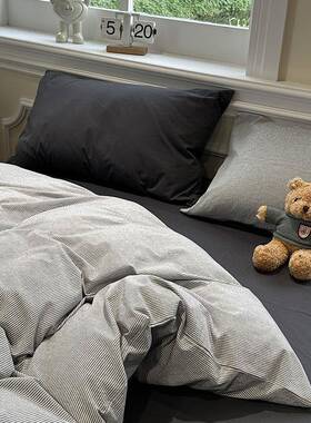 四a类上床用品件套0纯棉2NEL25新款全棉床单被套学生宿舍单人三件