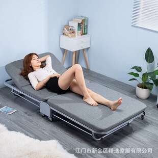 绵两折折床单人海床简易办公叠室午休床便加携午睡床酒店床陪ABH