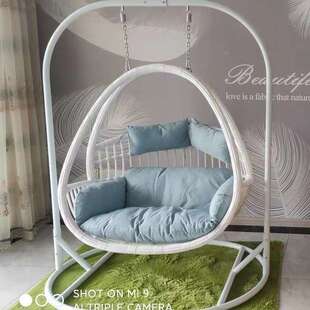 吊椅户外秋千吊藤椅吊篮兰室阳台双篮人吊床JM-38256摇椅双人椅欧