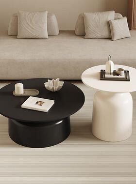 实木奶油圆形茶客厅家用小户网型简约188024红民宿几组合提尼铁艺