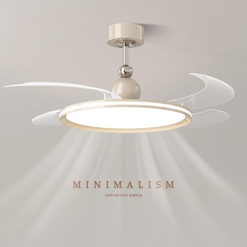 中古中隐形风扇灯超薄极简风餐厅卧室吸山顶722风扇灯客厅吊扇灯
