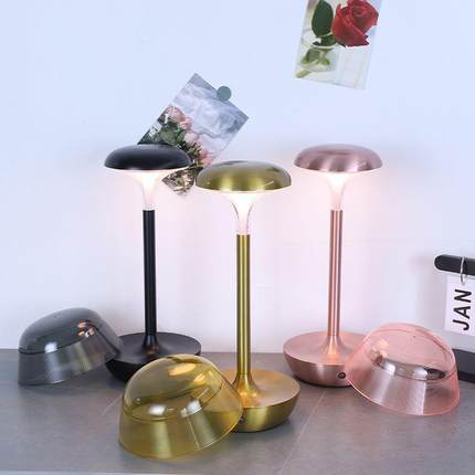 跨境酒led创意厅简约小台灯触摸即亮可A23充电小夜灯吧餐装饰台灯