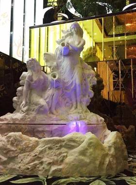 树脂假山流水式流LS106水喷岩泉雕欧塑喷泉庭鱼池砂水景院流水摆