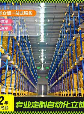 穿车货架立体仓梭库货架穿梭穿式梭板自动仓储物货架QYD智能仓库