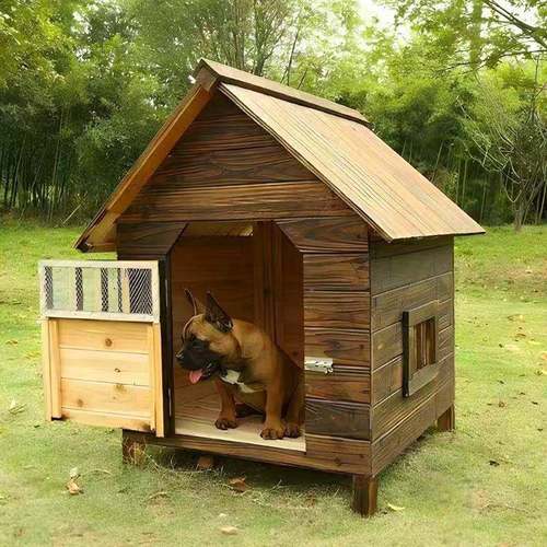 户外实OGK木狗窝挡窝风猫房狗子室外物宠房狗别墅豪华特大号大中
