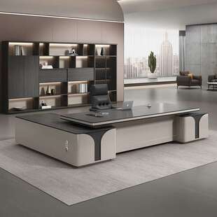 老主板办公桌椅组合领导董长办室事EIR管总裁桌大班台轻奢多公功