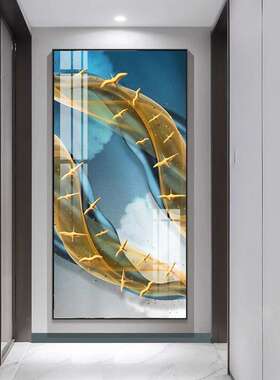 轻奢高档玄关装0VTC饰画226款挂画客厅入走廊壁画户正对过门道画