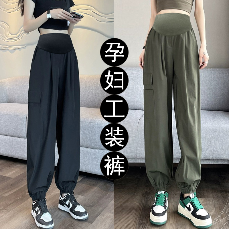 孕妇裤子夏c季薄款外穿2023新款夏款打底裤大码夏装孕早期休闲裤