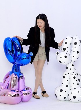 创意网红气球狗落地摆件客厅电视机旁楼梯口装饰店铺拍照现代雕塑