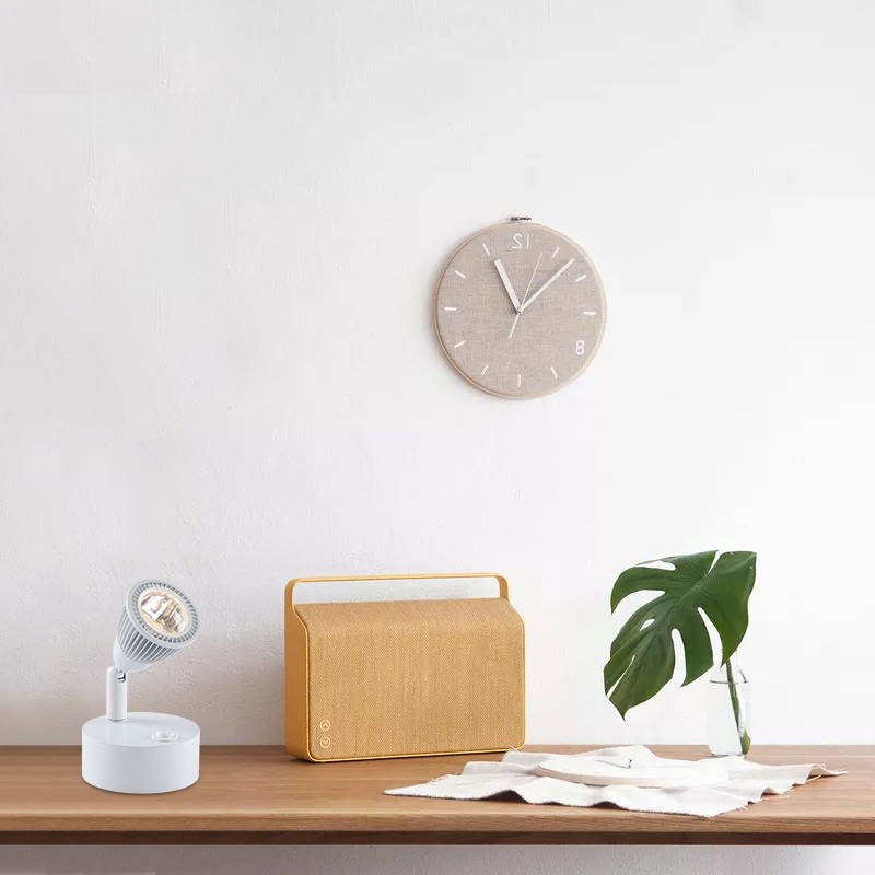 led无线免孔充电3W5W玻璃柜台射灯珠宝展柜灯展示软管背景壁画灯