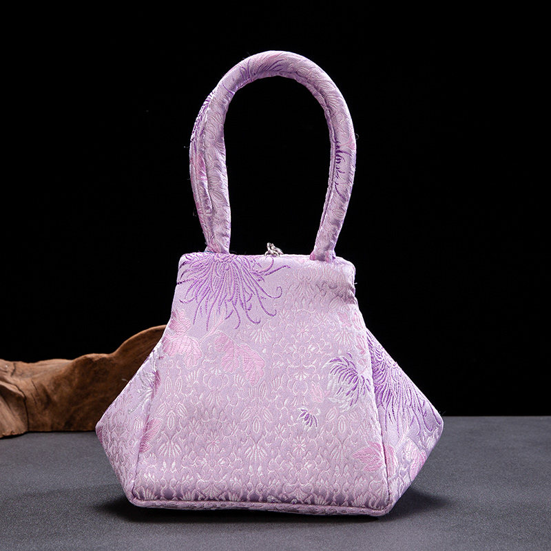 中国风云锦刺绣女式拎包南京特色旅游纪念品旗袍手提包出国送老外