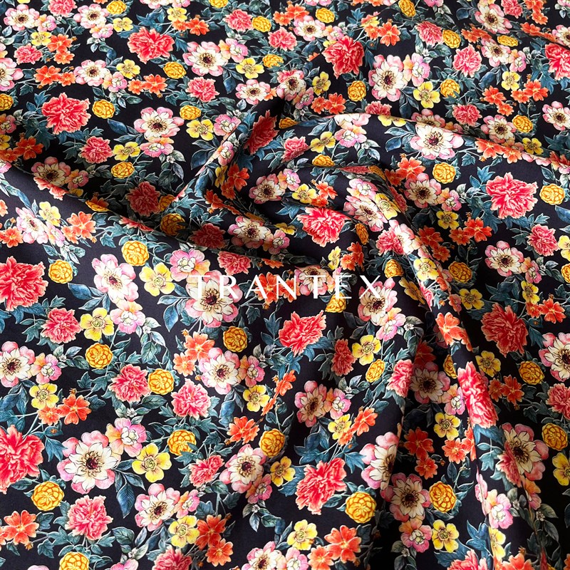 新款春夏天连衣裙子纯棉全棉布y料棉布diy手工碎花印花衣服装面料