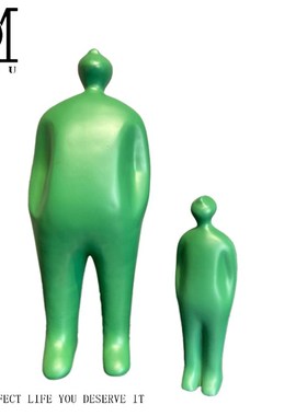 轻奢雕塑人物摆件北欧样板房别墅家居摆设简约现代电视柜软装饰品