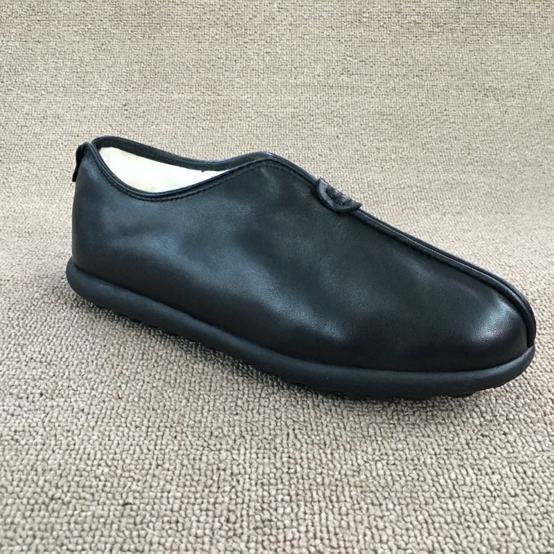 断码处理2024冬新款真皮男鞋时尚百搭羊毛保暖舒适中老年防滑棉鞋