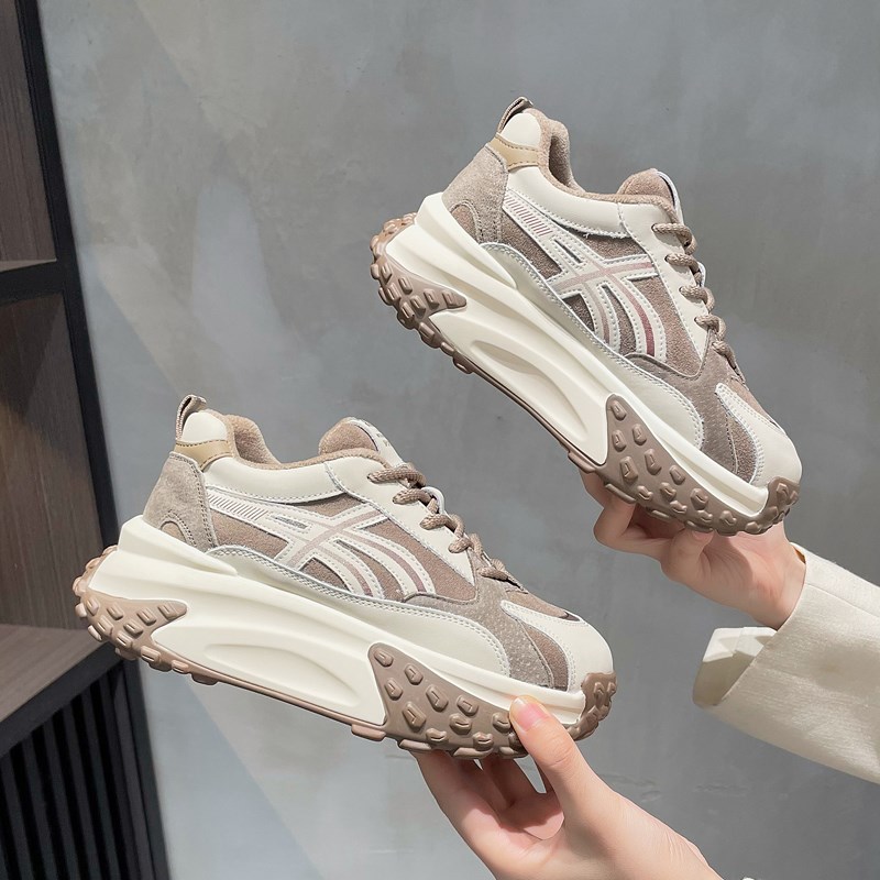 33小码网红爆款厚底老爹鞋女加绒秋冬新款韩版百搭休闲小个子女鞋