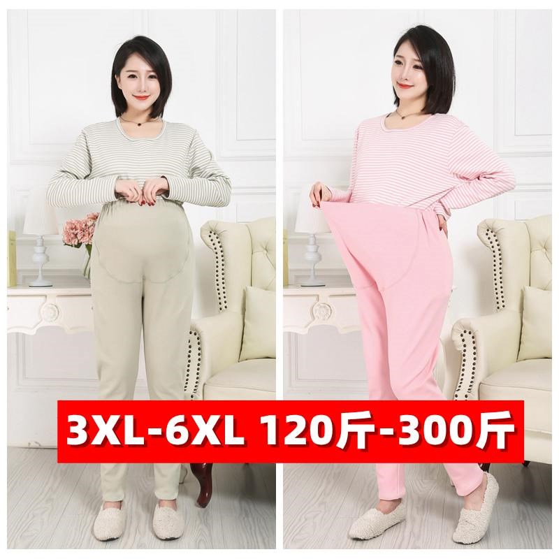 特大码孕妇秋衣秋k裤套装秋冬产后哺乳衣200-300斤纯棉月子服睡衣