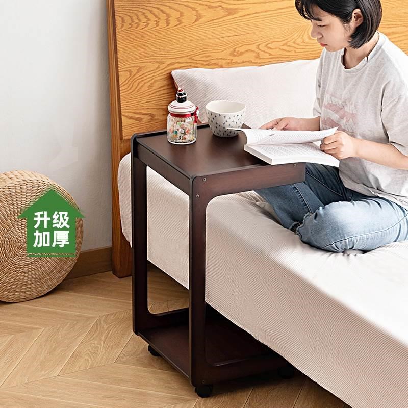 床边桌带滚可移动小桌子笔记本沙发电脑桌边几学生宿舍写字桌家新