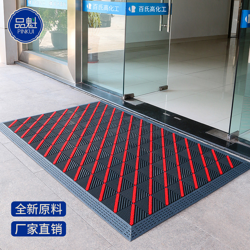 酒店大门口地垫进门m地r毯户外防滑垫塑料防水脚垫室外商用入户门