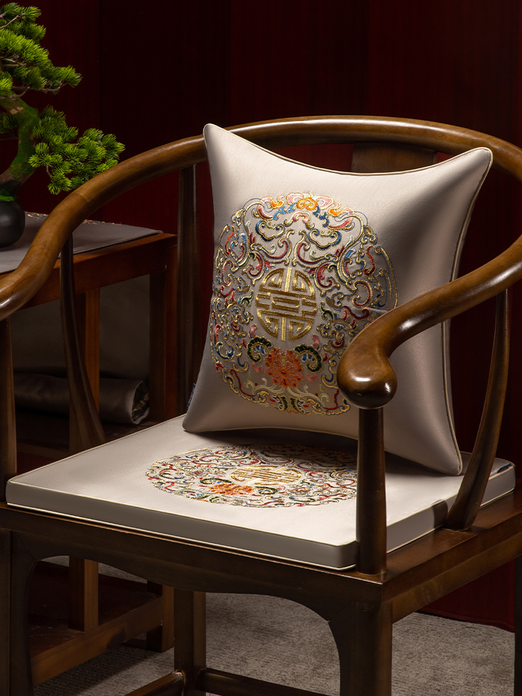 高精密中式实木椅垫坐垫新中式红木椅子垫屁垫餐椅茶椅太师椅定制