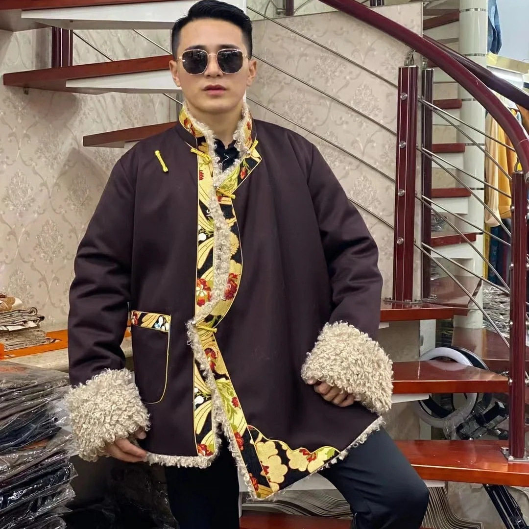 藏式男款棉衣新款民族风