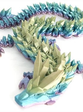 3d打印水晶龙摆件关节可活动创意神龙手办玩具礼物装饰龙模型可动