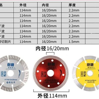 开槽器耐磨磨光机切割片墙切磨机据片瓷砖切条R机干切切割锯开孔