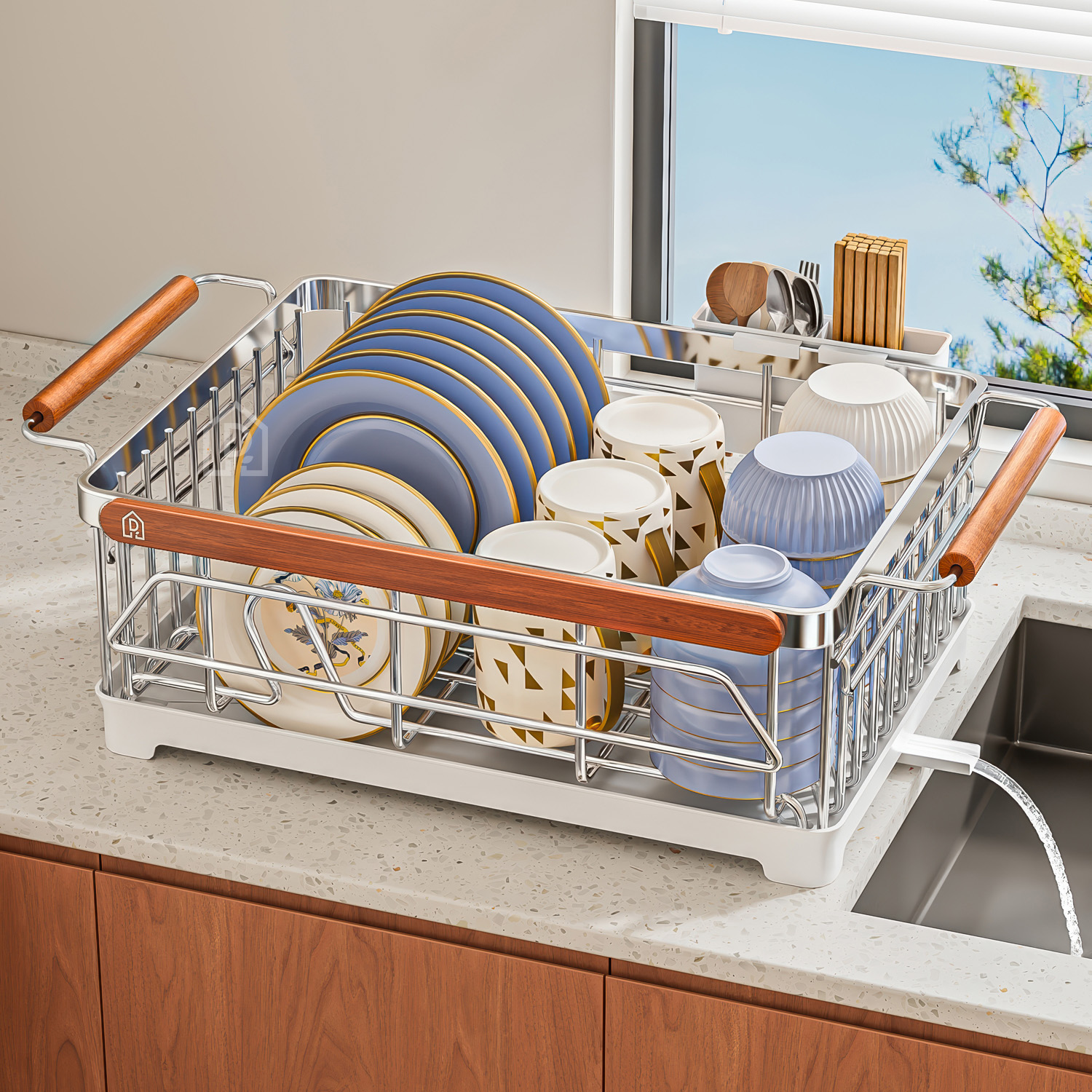 304不锈钢碗碟收纳架厨房置物架