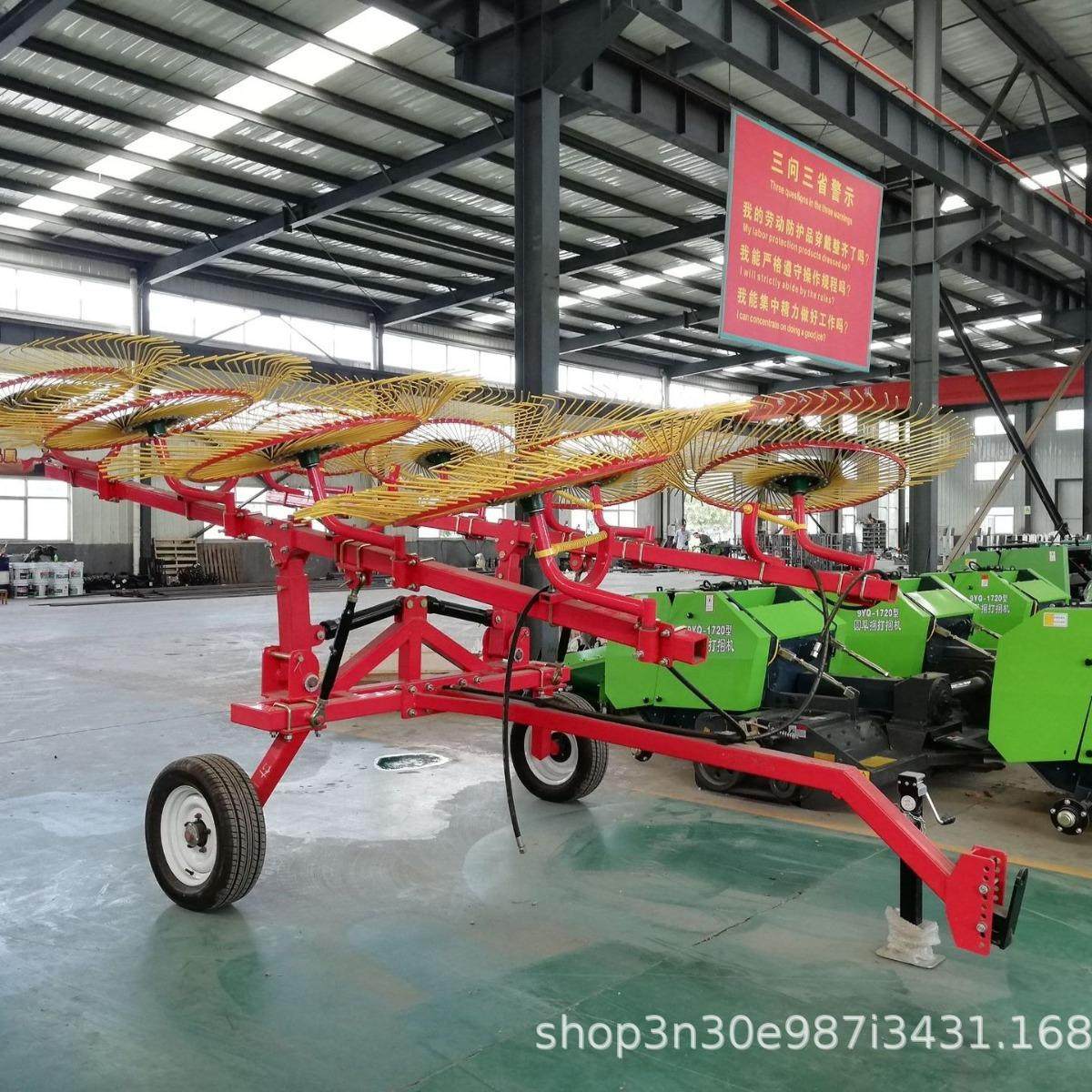 牵引式牧草回收搂草机 小麦秸秆搂草机 6-12盘可加重,农机/农具/农膜,收割机械,淘宝优惠券,粉丝福利购,淘宝优惠卷