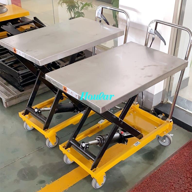 hola好拉牌电手动升降平台819车动液u压脚踏SUS3r04不锈钢平板手