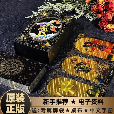 塔罗牌正版普及韦特塔luo牌经典藏烫金PVC初学者推荐78张专业全套