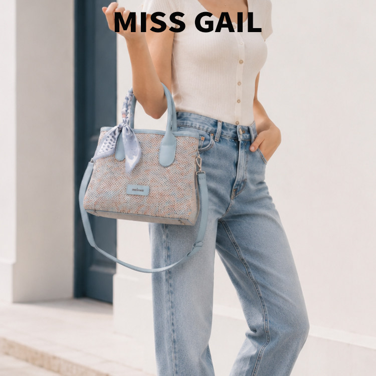 MissGail精致丝巾托特包少女感日常休闲单肩斜挎手提通勤包小众包