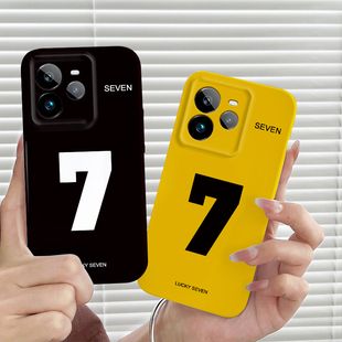 简约幸运数字7适用realme真我GT7Pro手机壳GTNeo6se菲林硬壳GTNEO5/GTNeo2T/GTNEO3保护套男女网红GT5Pro潮牌