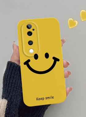 简约黄色笑脸新款适用vivos20手机壳S20Pro潮S19Pro菲林硬壳vivos18/s18Pro男女vivos17/s17e保护S16/S16Pro