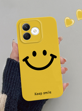 简约黄色笑脸荣耀x60i手机壳荣耀x60Pro菲林硬壳荣耀x50/x50i+男女荣耀x40i时尚保护套荣耀X30/X20SE/X10潮