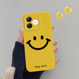 简约黄色笑脸荣耀x60i手机壳荣耀x60Pro菲林硬壳荣耀x50/x50i+男女荣耀x40i时尚保护套荣耀X30/X20SE/X10潮