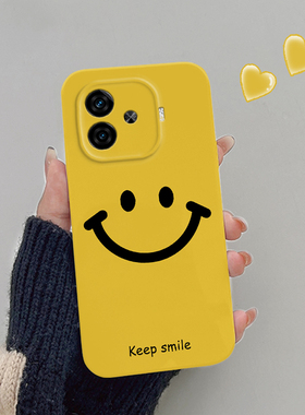 简约黄色笑脸新款适用iQOOz9turbo+手机壳创意iQOOz9x菲林硬壳iQOOz9男女网红保护套iQOOz8x潮牌ins风Z9Turbo
