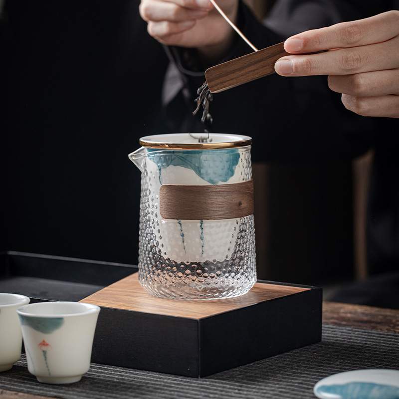 手绘旅行茶具一壶二杯便携户外日式套装专用白陶瓷玻璃个人快客杯