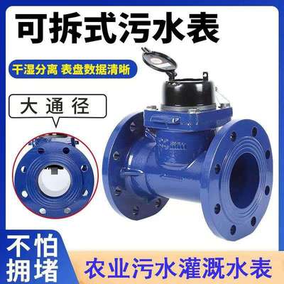 LXLCG螺翼干式污水表 水平旋翼式污水表 农田灌溉排污污泥水表