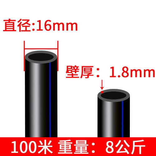 pe自来水管硬塑料管16 20 25 32pe热熔管材3分4分6分一寸穿线管材