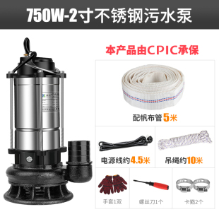 渝乐潜水泵220v家用小型不锈钢抽水机高扬程农用灌溉抽水排污水泵