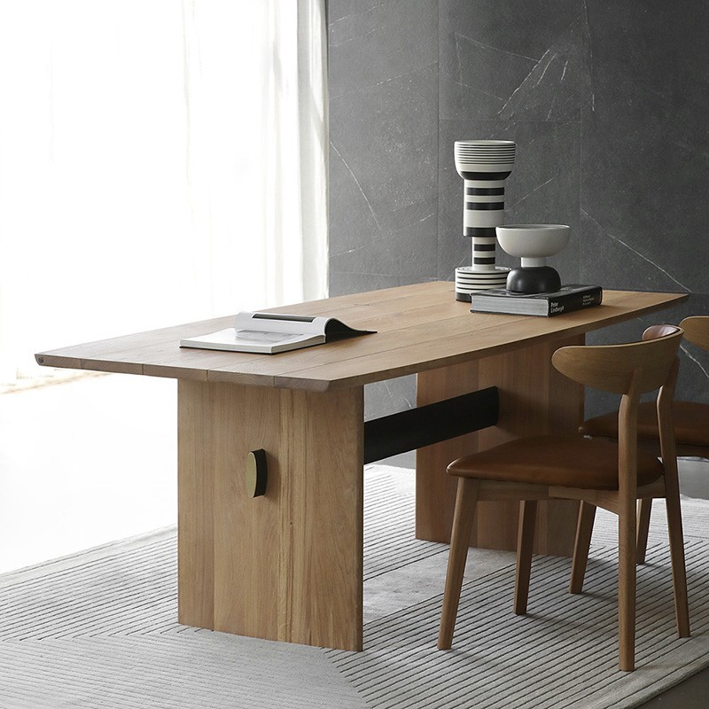 轻奢木色实木表情现代餐桌椅餐桌小户型简约黑胡桃北欧家用组合饭