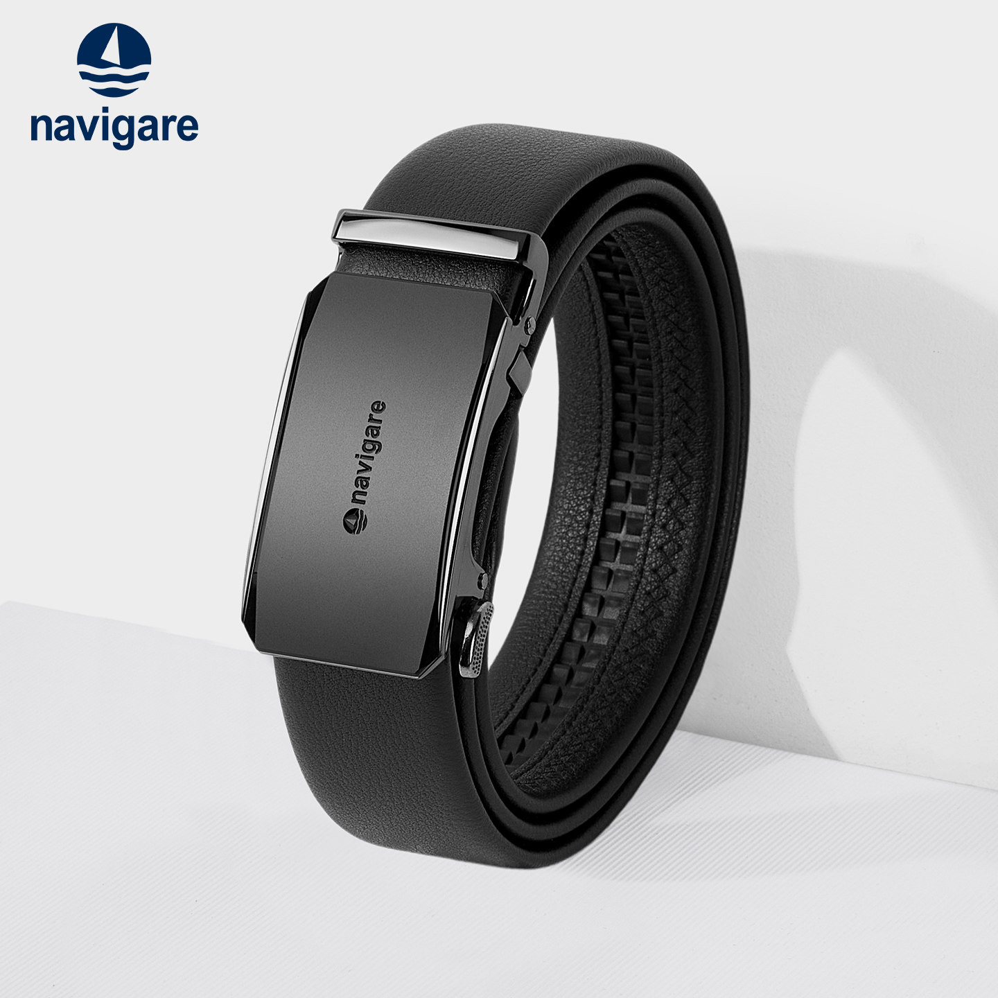 Navigare意大利小帆船男士头层牛皮皮带真皮男裤腰带商务