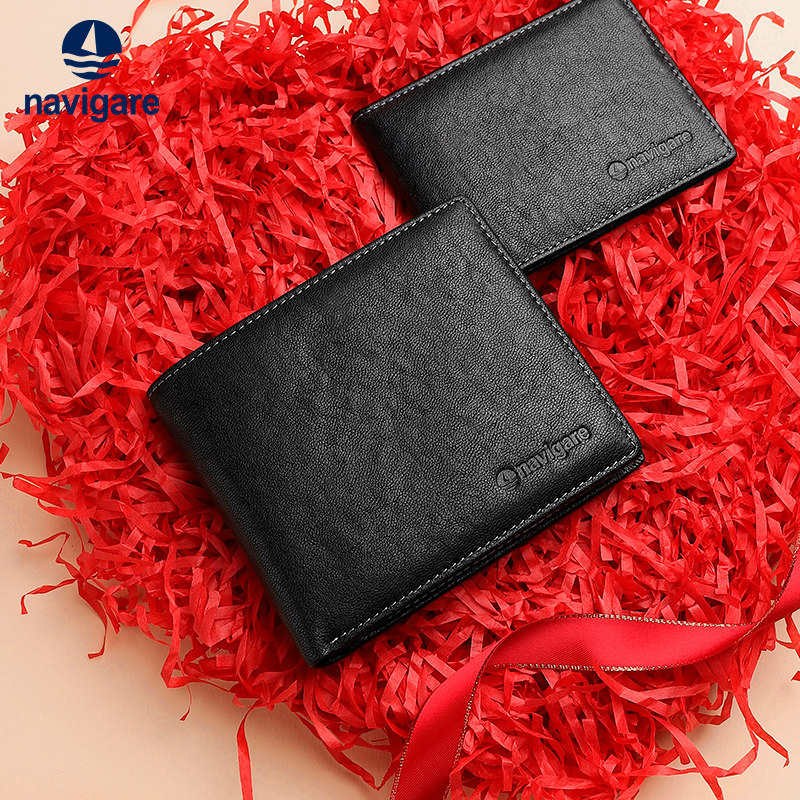 Navigare意大利小帆船真皮钱包男士头层牛皮皮夹腰包银包钱夹礼物